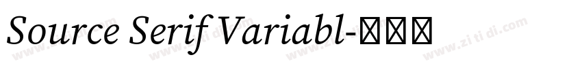 Source Serif Variabl字体转换